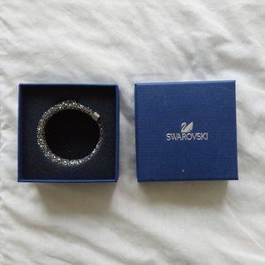 Silver Crystal Dust Double Wrap Cuff Bracelet